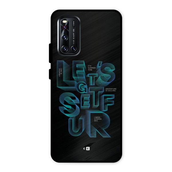 Lets Get Surf Metal Back Case for Vivo V19