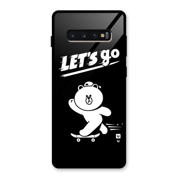 Lets Go Art Glass Back Case for Galaxy S10 Plus