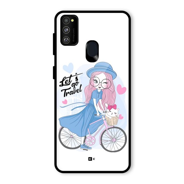 Lets Go Travel Glass Back Case for Galaxy M21