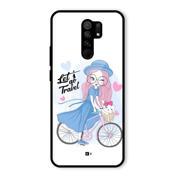 Lets Go Travel Glass Back Case for Redmi 9 Prime