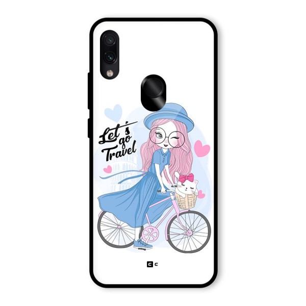 Lets Go Travel Glass Back Case for Redmi Note 7