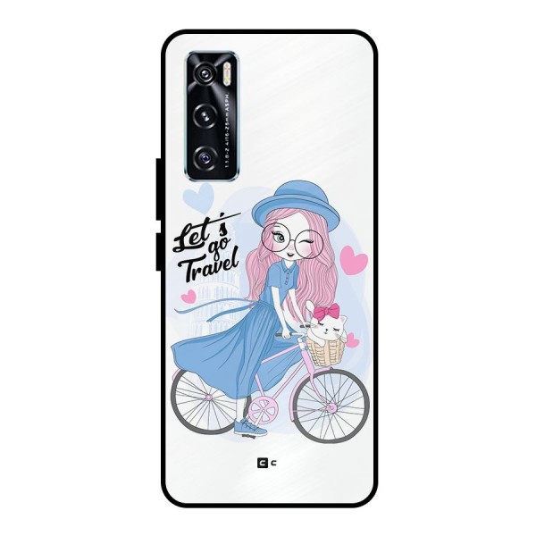 Lets Go Travel Metal Back Case for Vivo V20 SE