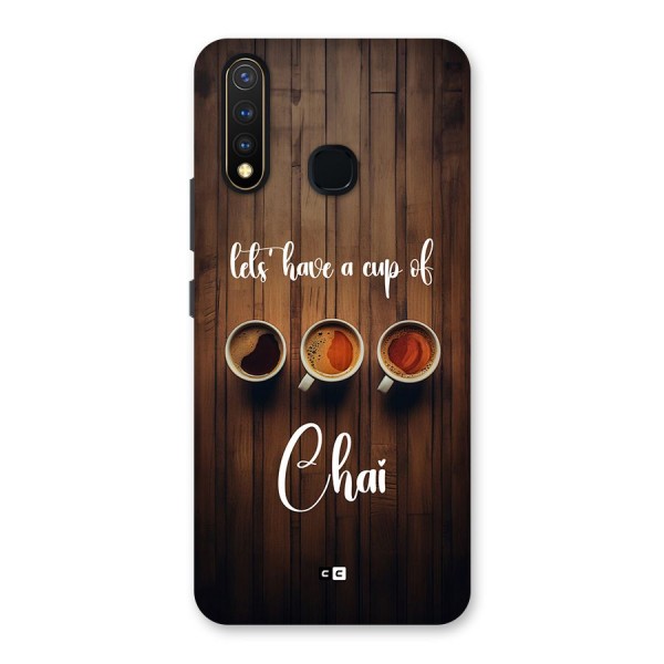 Lets Have A Cup Of Chai Back Case for Vivo U20