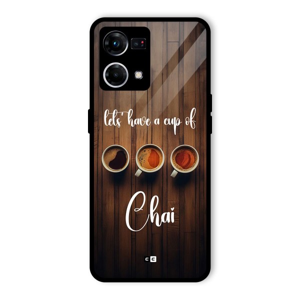 Lets Have A Cup Of Chai Glass Back Case for Oppo F21 Pro 4G