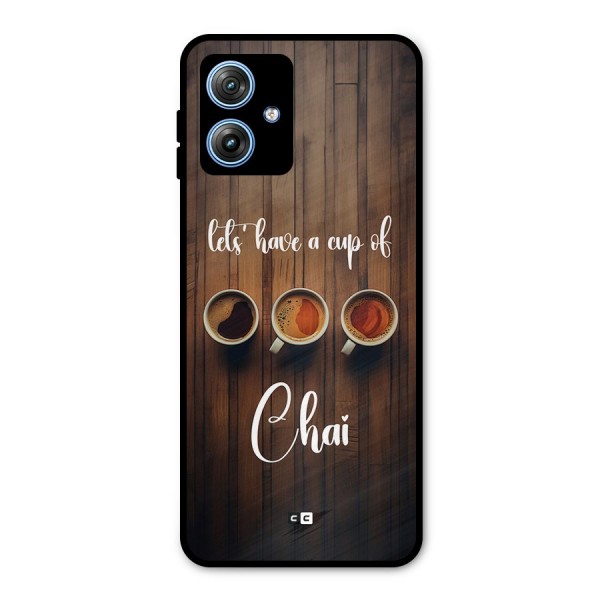 Lets Have A Cup Of Chai Metal Back Case for Moto G54