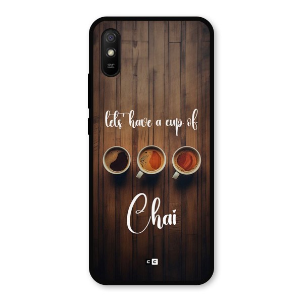 Lets Have A Cup Of Chai Metal Back Case for Redmi 9i