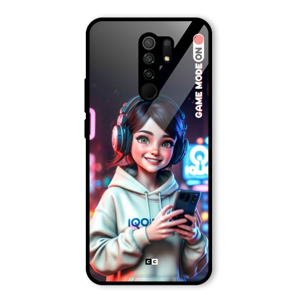 Lets Play Glass Back Case for Redmi 9 Prime