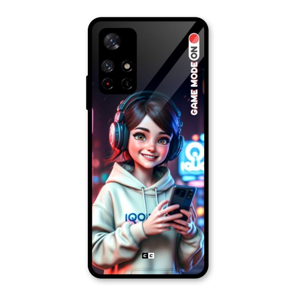 Lets Play Glass Back Case for Redmi Note 11T 5G