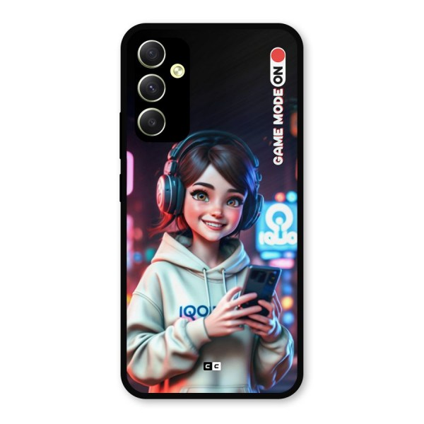 Lets Play Metal Back Case for Galaxy A34