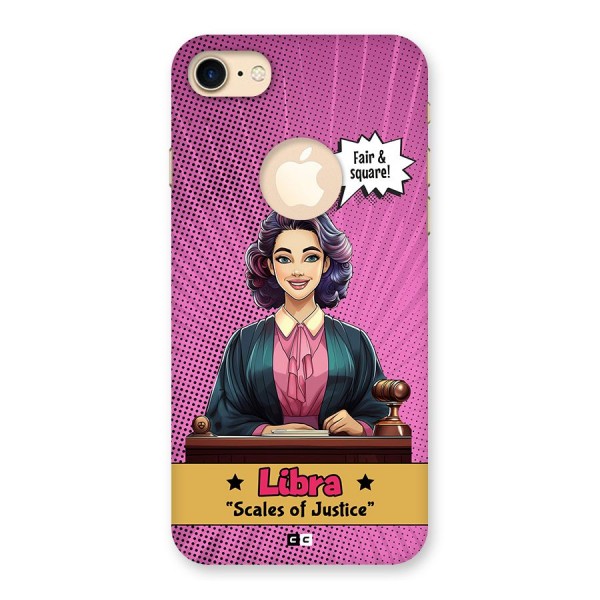 Libra Justice Back Case for iPhone 8 Logo Cut