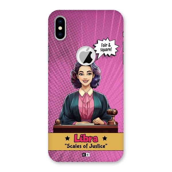 Libra Justice Back Case for iPhone XS Logo Cut