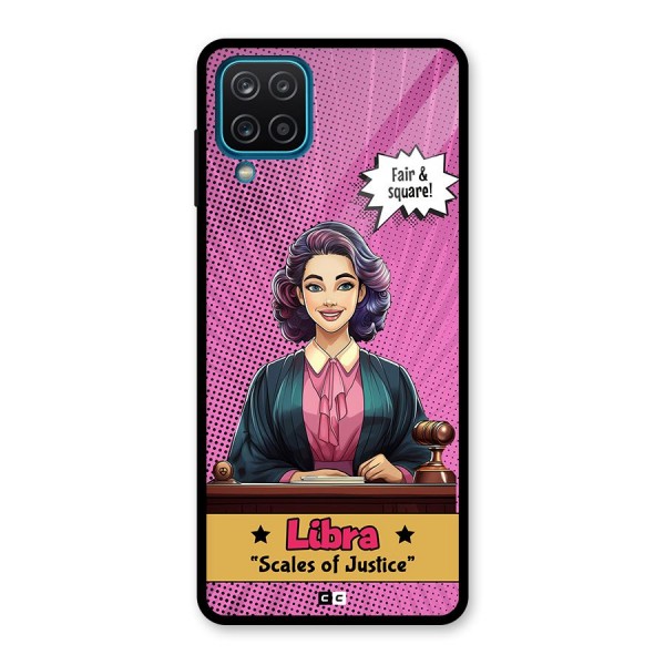 Libra Justice Glass Back Case for Galaxy A12