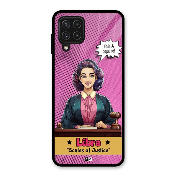 Libra Justice Glass Back Case for Galaxy A22 4G