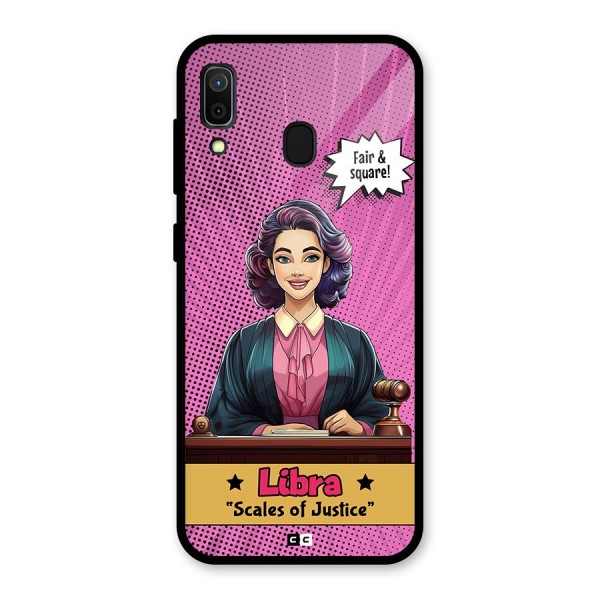 Libra Justice Glass Back Case for Galaxy A30