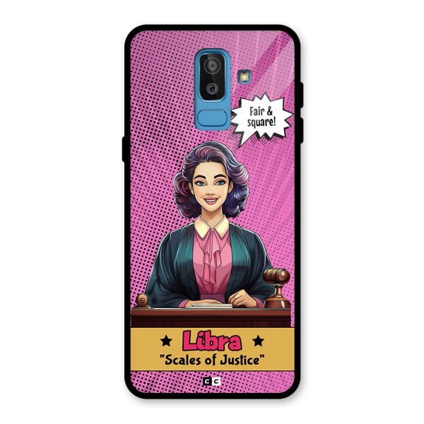 Libra Justice Glass Back Case for Galaxy J8