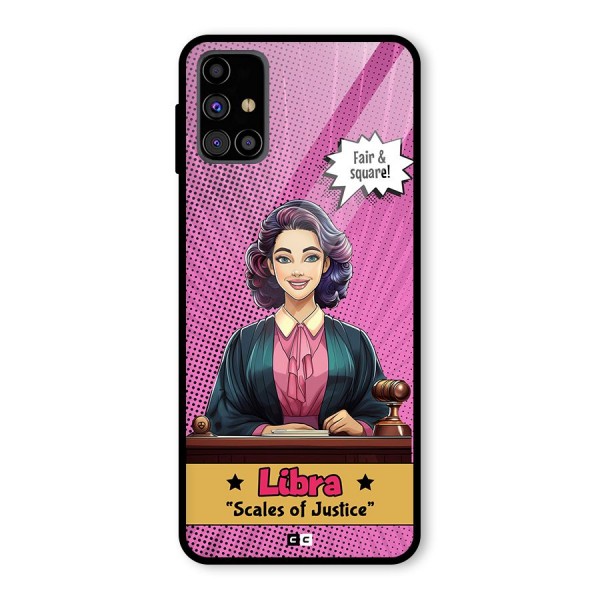 Libra Justice Glass Back Case for Galaxy M31s