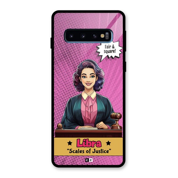 Libra Justice Glass Back Case for Galaxy S10