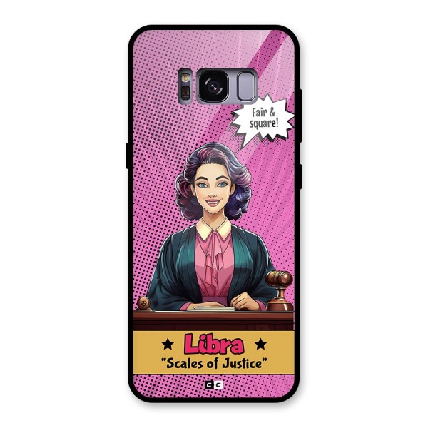 Libra Justice Glass Back Case for Galaxy S8