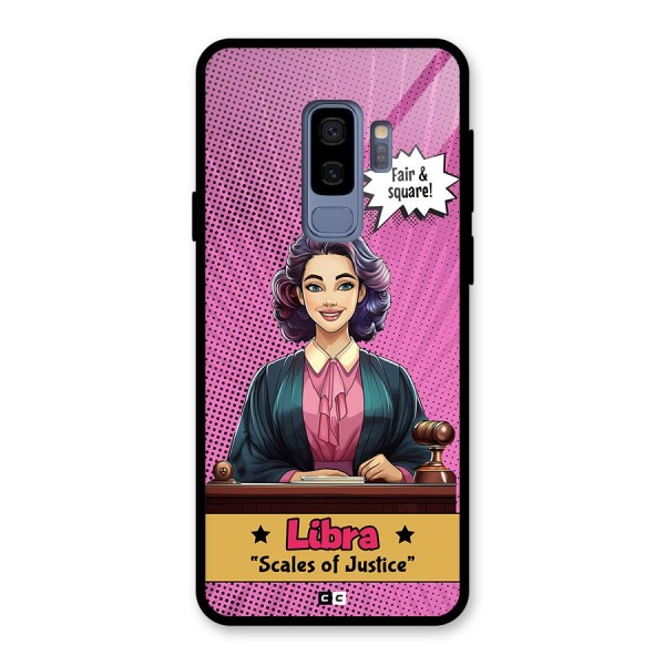 Libra Justice Glass Back Case for Galaxy S9 Plus