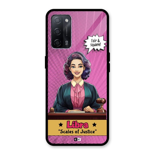 Libra Justice Glass Back Case for Oppo A53s 5G