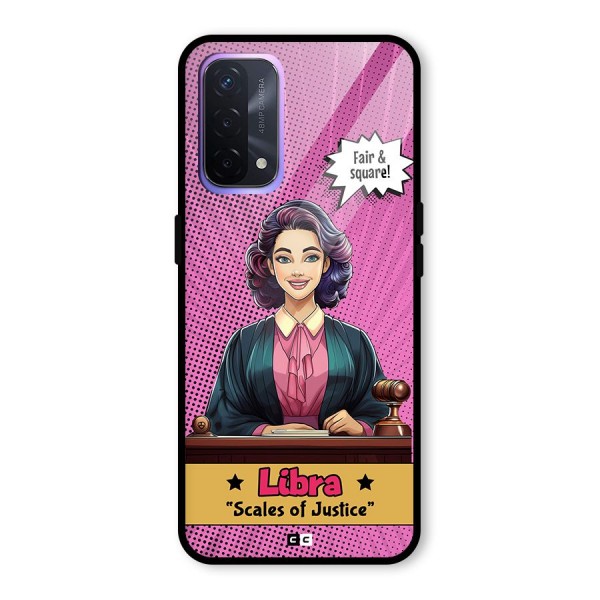 Libra Justice Glass Back Case for Oppo A74 5G