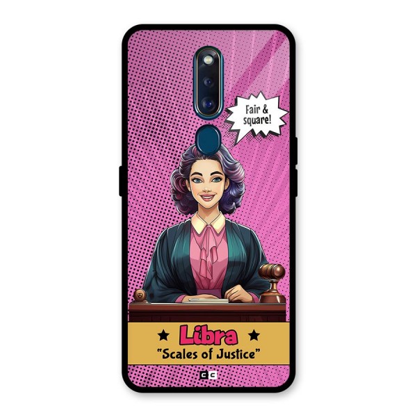 Libra Justice Glass Back Case for Oppo F11 Pro