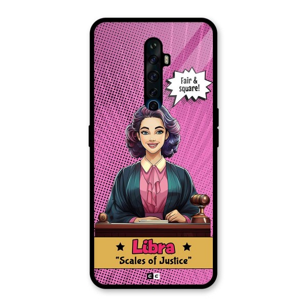 Libra Justice Glass Back Case for Oppo Reno2 F