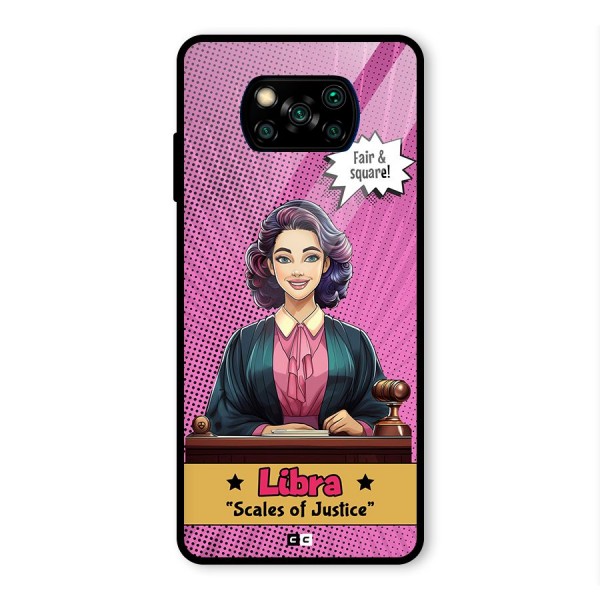 Libra Justice Glass Back Case for Poco X3 Pro