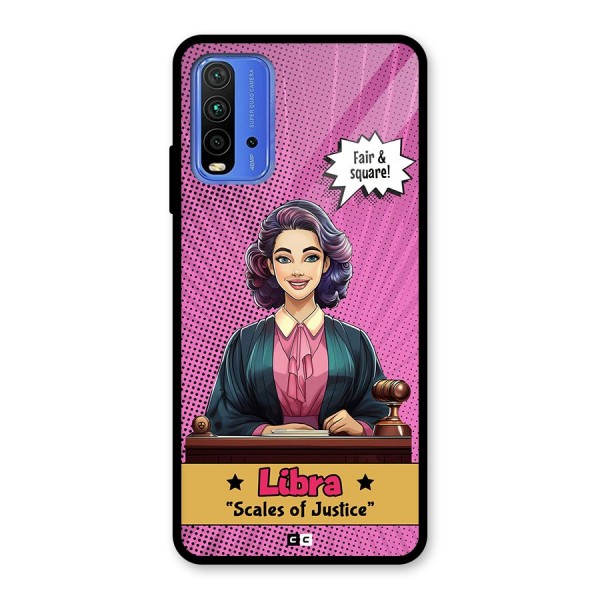 Libra Justice Glass Back Case for Redmi 9 Power