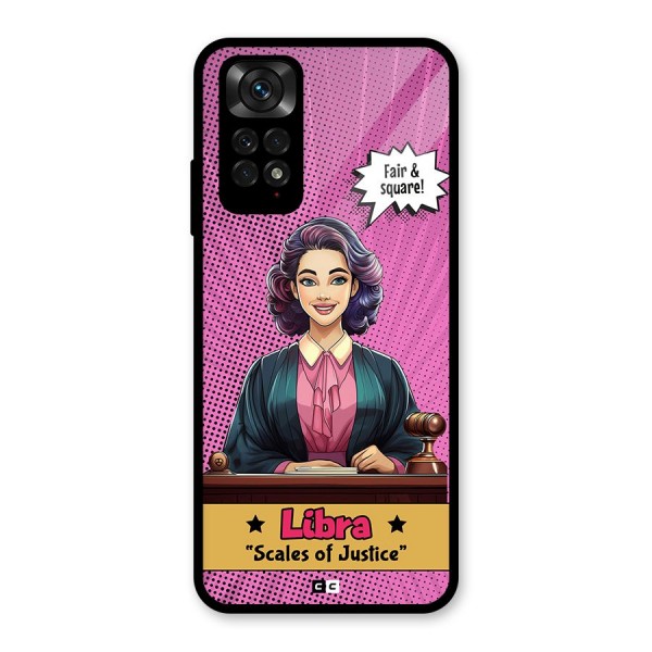 Libra Justice Glass Back Case for Redmi Note 11S