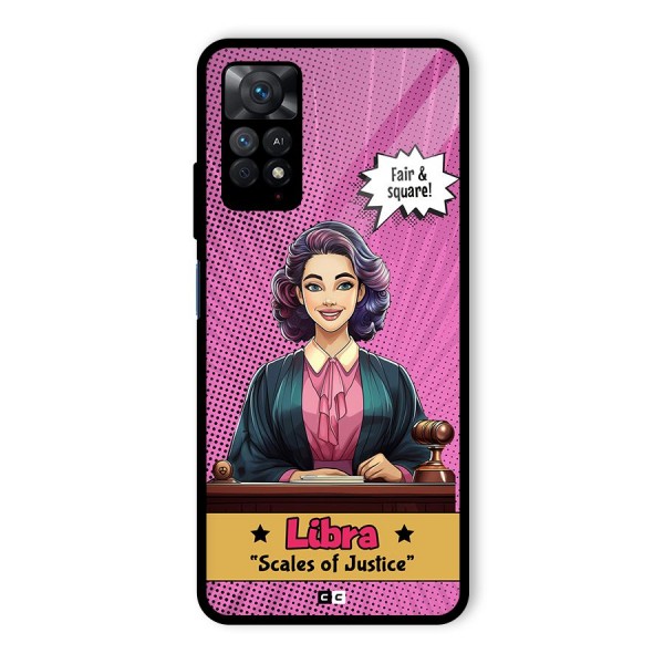 Libra Justice Glass Back Case for Redmi Note 11 Pro