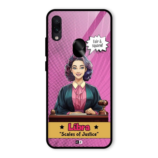 Libra Justice Glass Back Case for Redmi Note 7