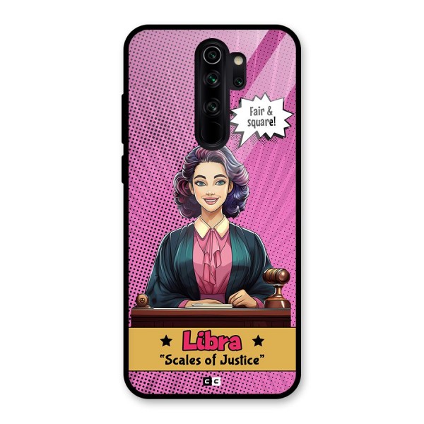 Libra Justice Glass Back Case for Redmi Note 8 Pro