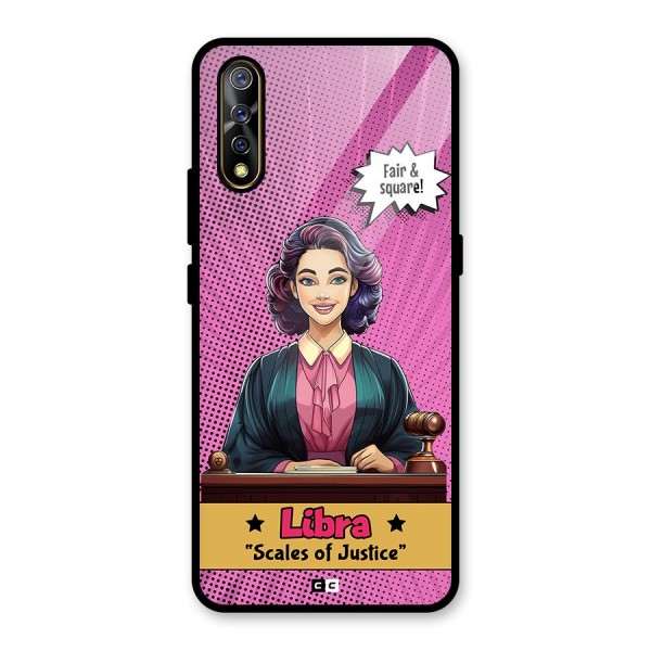 Libra Justice Glass Back Case for Vivo S1