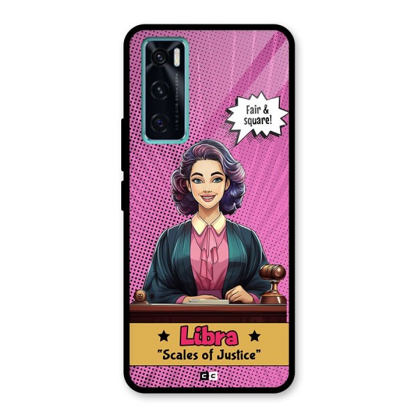 Libra Justice Glass Back Case for Vivo V20 SE