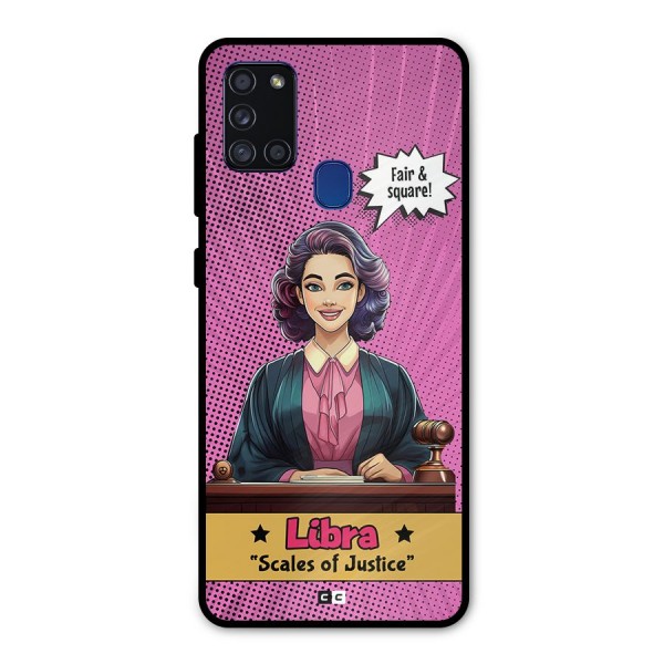 Libra Justice Metal Back Case for Galaxy A21s