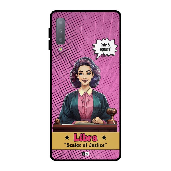 Libra Justice Metal Back Case for Galaxy A7 (2018)