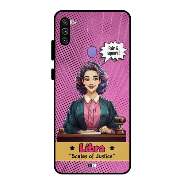 Libra Justice Metal Back Case for Galaxy M11