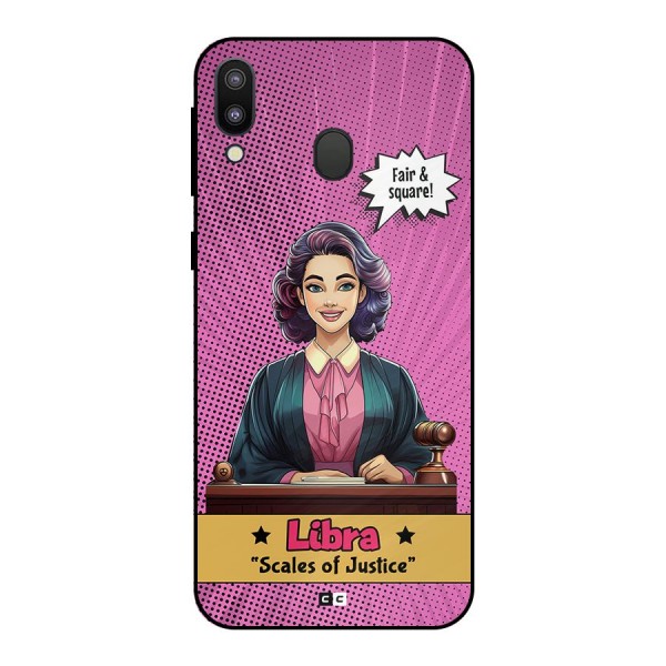 Libra Justice Metal Back Case for Galaxy M20