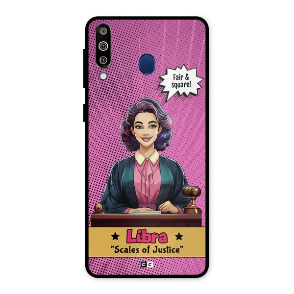 Libra Justice Metal Back Case for Galaxy M30