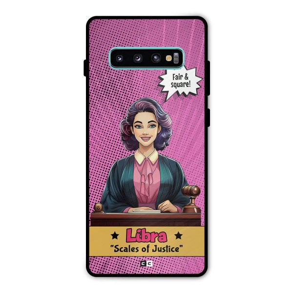 Libra Justice Metal Back Case for Galaxy S10 Plus