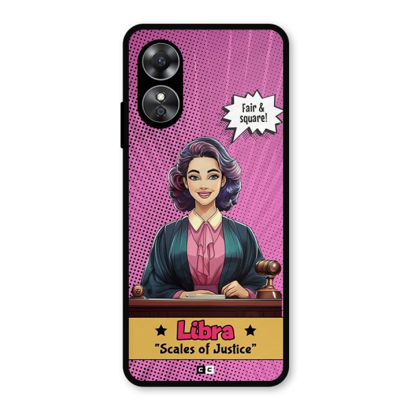 Libra Justice Metal Back Case for Oppo A17