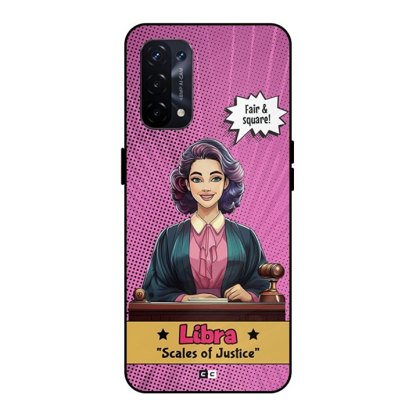 Libra Justice Metal Back Case for Oppo A74 5G