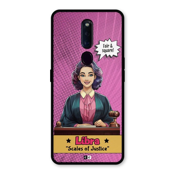 Libra Justice Metal Back Case for Oppo F11 Pro