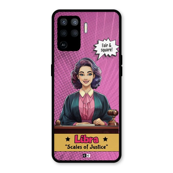 Libra Justice Metal Back Case for Oppo F19 Pro