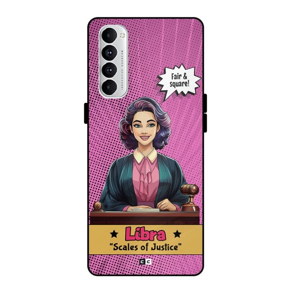 Libra Justice Metal Back Case for Oppo Reno4 Pro