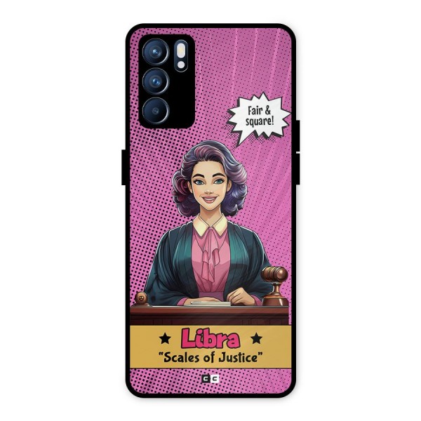 Libra Justice Metal Back Case for Oppo Reno6 5G