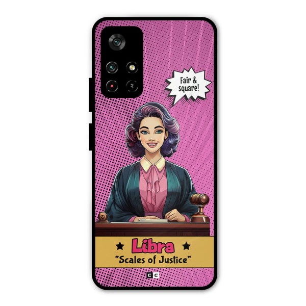 Libra Justice Metal Back Case for Poco M4 Pro 5G