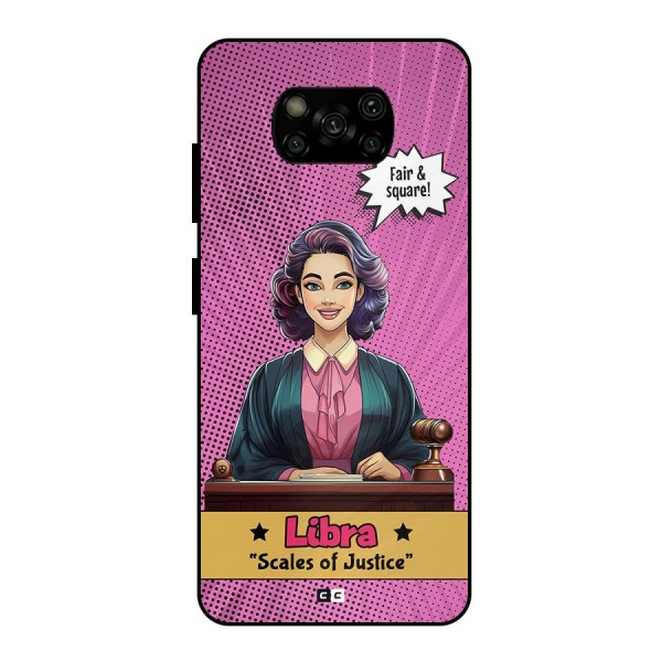 Libra Justice Metal Back Case for Poco X3