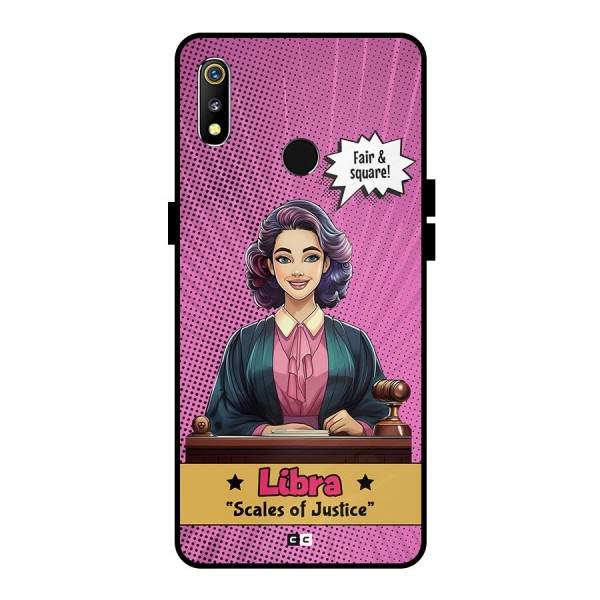 Libra Justice Metal Back Case for Realme 3i